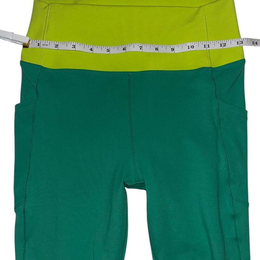 GapFit PowerMove High Rise Ankle Leggings in Neon Teal/Green Size M - Picture 5 of 6